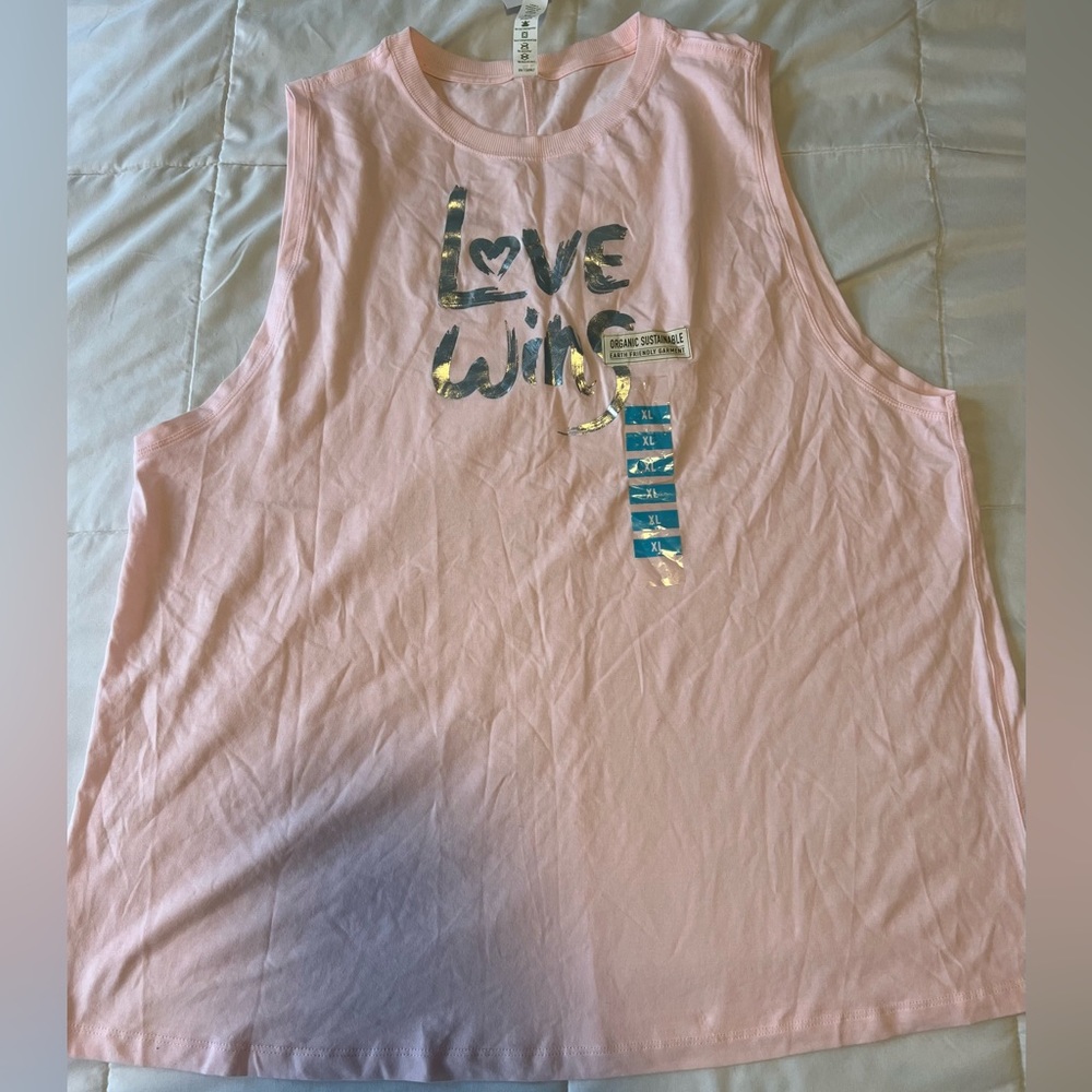 Earth Yoga Muscle Pink Tank Top NEW NWT